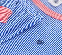 Pyjama van gestreept katoen voor kinderen PETIT BATEAU blauw - thumbnail