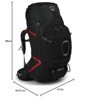 Osprey Aether Plus 85 Backpack Heren Black L/XL - thumbnail