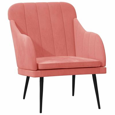 Fauteuil 63x76x80 cm fluweel roze
