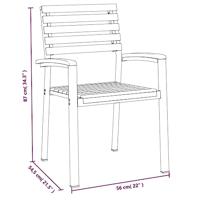 5-delige Tuinset massief acaciahout en metaal - thumbnail