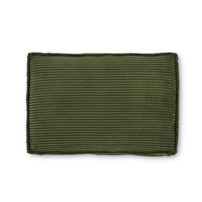 Kave Home Kussen 'Blok' 40 x 60cm, Rib, kleur Donkergroen