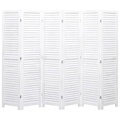 vidaXL Kamerscherm met 6 panelen 210x165 cm hout wit vidaXL Kamerscherm met 6 panelen 210x165 cm hout wit