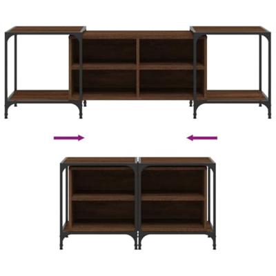 Tv-meubel 153x37x50 cm bewerkt hout bruineikenkleurig