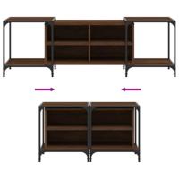 Tv-meubel 153x37x50 cm bewerkt hout bruineikenkleurig - thumbnail