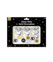 Classy Party Swirls 80 Jaar (12st) - thumbnail