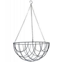 Hanging basket zwart gecoat metaal - XL - thumbnail