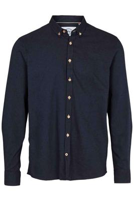 Kronstadt Heren Overhemd Dean Navy Flanel Regular Fit