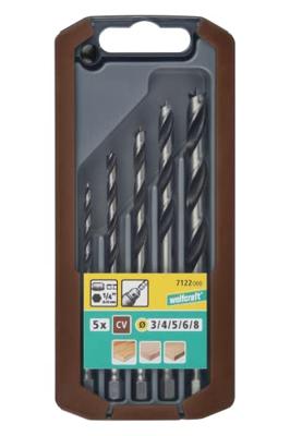 Wolfcraft Houtspiraalboorset | Zeskantschacht | Ø3-8mm | 5-delig | 1 set - 7122000
