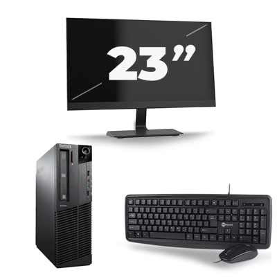 Lenovo ThinkCentre M92P SFF - Intel Core i7-3e Generatie - 16GB RAM - 256GB SSD - Windows 10 + 1x 23 inch Monitor