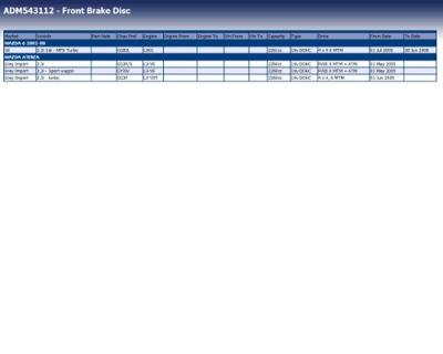 Remschijf voor ADM543112