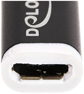 Delock 65678 USB 2.0 Adapter Micro-B female naar USB Type-C 2.0 male zwart
