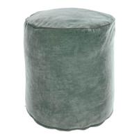 Kave Home Poef 'Brunetta' Velvet, kleur Turquoise - thumbnail