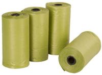 Hondenpoepzakjes groen 4x20st biologisch afbreekbaar - thumbnail