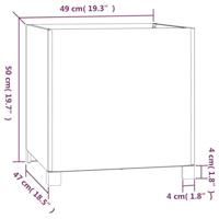 Plantenbakken met poten 2 st roestig 49x47x50 cm cortenstaal - thumbnail