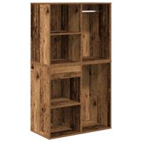 Kaptafelset met LED-verlichting bewerkt hout oud houtkleurig - thumbnail