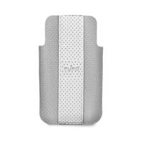 Puro - etui leren hoes - Golf-Line - voor Apple iPhone 4/4s - grijs/ijs - thumbnail