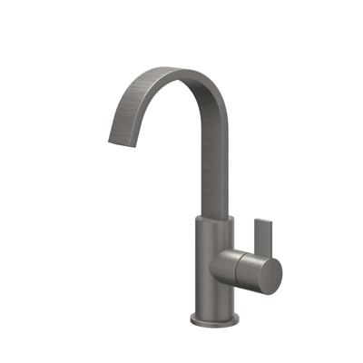 IVY Pact Wastafelmengkraan - opbouw - draaibare cascade uitloop - coldstart - Geborsteld metal black PVD 6101256