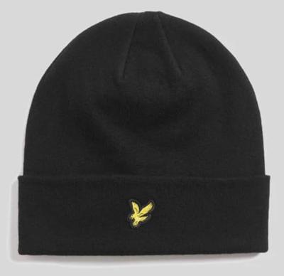 Lyle & Scott Merino Wool Blend Muts Heren Zwart - Maat One Size - Kleur: Zwart | Soccerfanshop