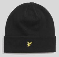 Lyle & Scott Merino Wool Blend Muts Heren Zwart - Maat One Size - Kleur: Zwart | Soccerfanshop - thumbnail