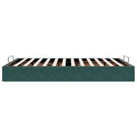 Ottoman bedframe zonder matras 140x190 cm fluweel donkergroen - thumbnail
