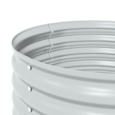 Plantenbak verhoogd 80x80x81 cm gegalvaniseerd staal zilver Plantenbak verhoogd 80x80x81 cm gegalvaniseerd staal zilver