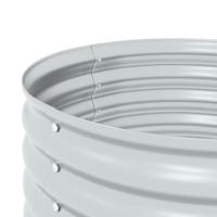 Plantenbak verhoogd 80x80x81 cm gegalvaniseerd staal zilver - thumbnail