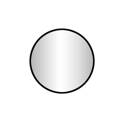 Best Design Badkamerspiegel Goslar Nero 60x60 cm Rond Mat Zwart