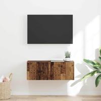 TV Wandkast Oud Hout 60 x 31 x 29.5 cm Bewerkt hout - thumbnail