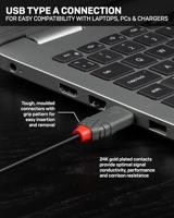 Lindy 36701 0.5m USB A USB A Mannelijk Vrouwelijk Zwart, Grijs USB-kabel - thumbnail