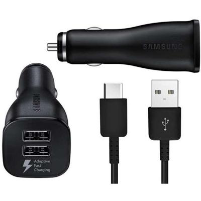 EP-LN920CBEGWW Samsung Adaptive Fast Charging Dual USB Car Charger USB-C Black Bulk EP-LN920CBEGWW Samsung Adaptive Fast Charging Dual USB Car Charger USB-C Black Bulk