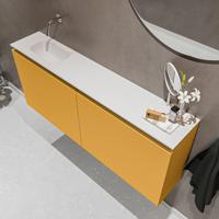 MONDIAZ TURE 120cm toiletmeubel ocher. EDEN wastafel talc links geen kraangat - thumbnail