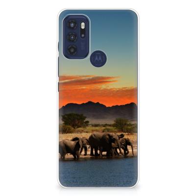 Motorola Moto G60s | TPU Hoesje | Olifanten Motorola Moto G60s | TPU Hoesje | Olifanten