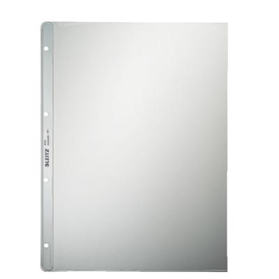 Leitz geperforeerde showtas Premium, ft A4, PVC, copy safe, transparant, pak van 100 stuks