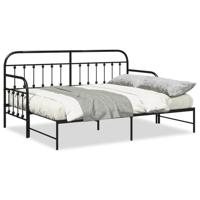 Bedframe voor een daybed met hoofdeinde Zwart 80 x 200 cm Staal - thumbnail