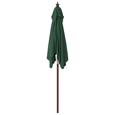 VidaXL Parasol met houten paal 198x198x231 cm groen