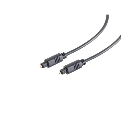 S-Conn 69004-3.0 Toslink Digitale audio Aansluitkabel [1x Toslink-stekker (ODT) - 1x Toslink-stekker (ODT)] 3 m Zwart Vergulde steekcontacten