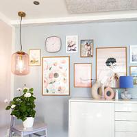 QAZQA Art Deco hanglamp messing met roze glas - Bliss - thumbnail