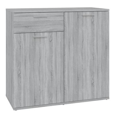 Dressoir 80x36x75 cm bewerkt hout grijs sonoma eikenkleurig