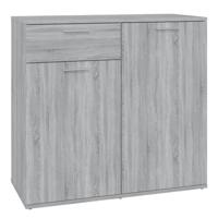 Dressoir 80x36x75 cm bewerkt hout grijs sonoma eikenkleurig - thumbnail