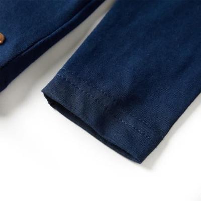 Kindershirt met lange mouwen terreinwagenprint 116 marineblauw - thumbnail