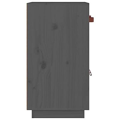 Dressoir 65,5x40x75 cm massief grenenhout grijs - thumbnail