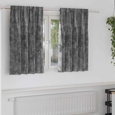VidaXL Velvet gordijnen met gordijnen 2 pcs grijs 140 x 140 cm fluweel