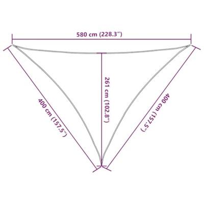 Zonnezeil 160 g/m 4x4x5,8 m HDPE oranje Zonnezeil 160 g/m 4x4x5,8 m HDPE oranje
