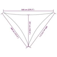 Zonnezeil 160 g/m 4x4x5,8 m HDPE oranje - thumbnail