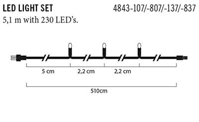 Konstsmide LED Clusterverlichting buiten - koppelbaar - Amber 2200K - 230 LEDs - 5 meter Konstsmide LED Clusterverlichting buiten - koppelbaar - Amber 2200K - 230 LEDs - 5 meter