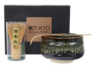 Matcha Cadeauset Zwart - The Oriental Shop - 11 x 8 cm