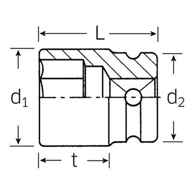 Stahlwille 2309 17 23090017 Zeskant Dopsleutelinzetstuk 1/2 (12.5 mm)