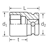 Stahlwille 2309 17 23090017 Zeskant Dopsleutelinzetstuk 1/2 (12.5 mm) - thumbnail