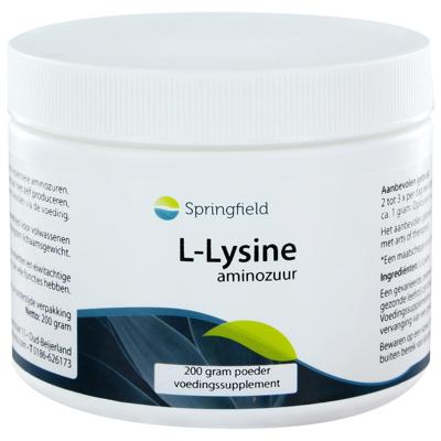 Springfield L-Lysine HCL poeder 200 Gram Springfield L-Lysine HCL poeder 200 Gram