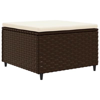 8-delige Loungeset met kussens poly rattan bruin